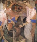 Diego Rivera The Girl beside of Well oil